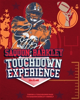 Saquon Barkley Touchdown Experience - Including Throwing Touchdown Pass to Saquon and Attending BBQ with the Pro Bowler! - Proceeds Donated to This Too Shall Pass Charity Campaign